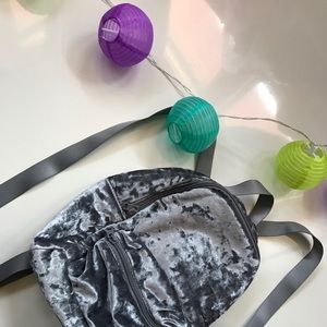 crushed velvet mini back pack